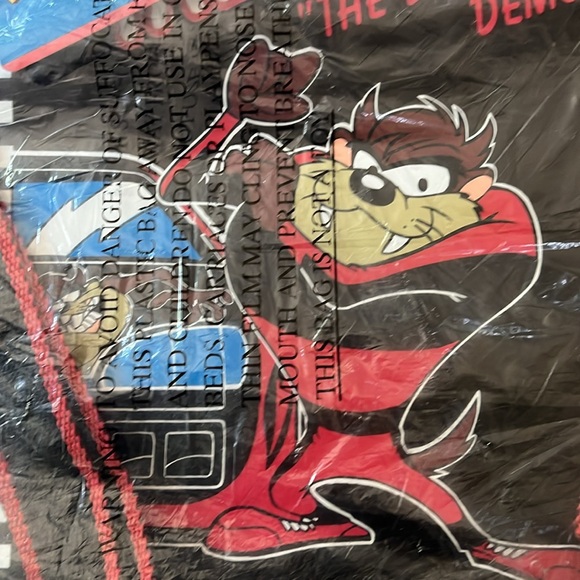 Brand new vintage Looney Toons Taz NASCAR medium Duffle Nag - Picture 7 of 7